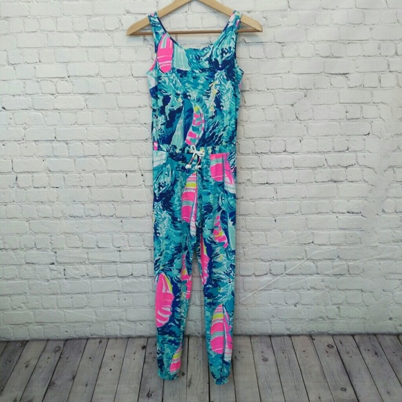 Lilly Pulitzer Other - Lilly Pulitzer Hey Bay Bay Jumpsuit Blue Large